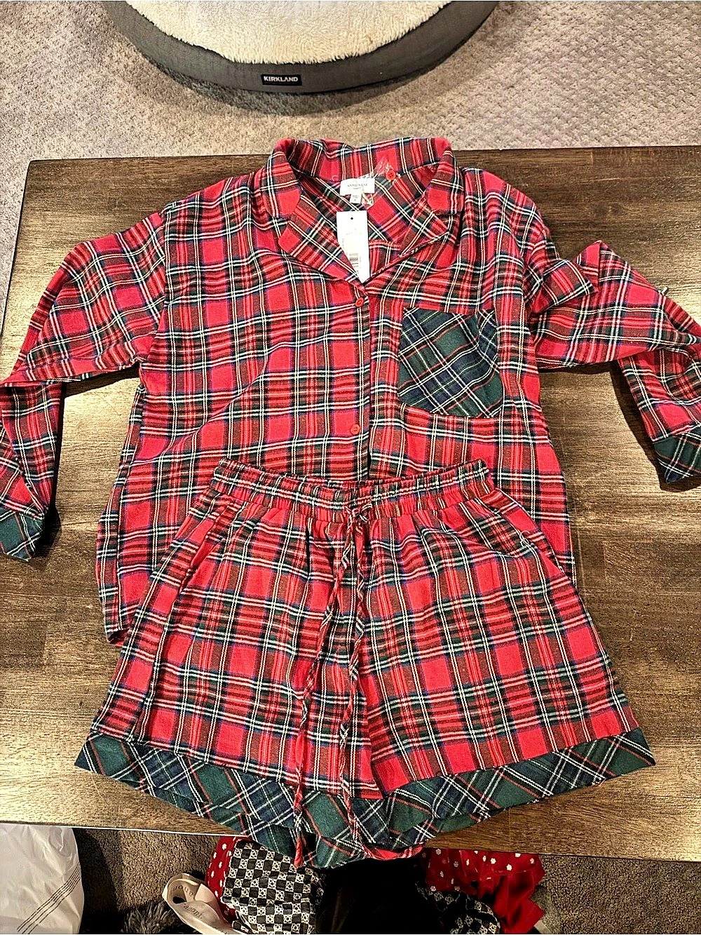 Annie Wear Plaid Matching Set womens Size Small NWT
